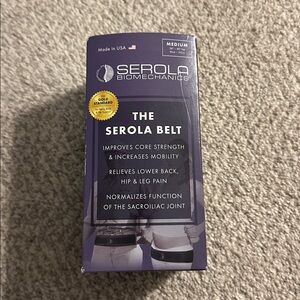 NIB Serola Biomechanics Belt for stabilizing the SI Joint. Never used. Sz M